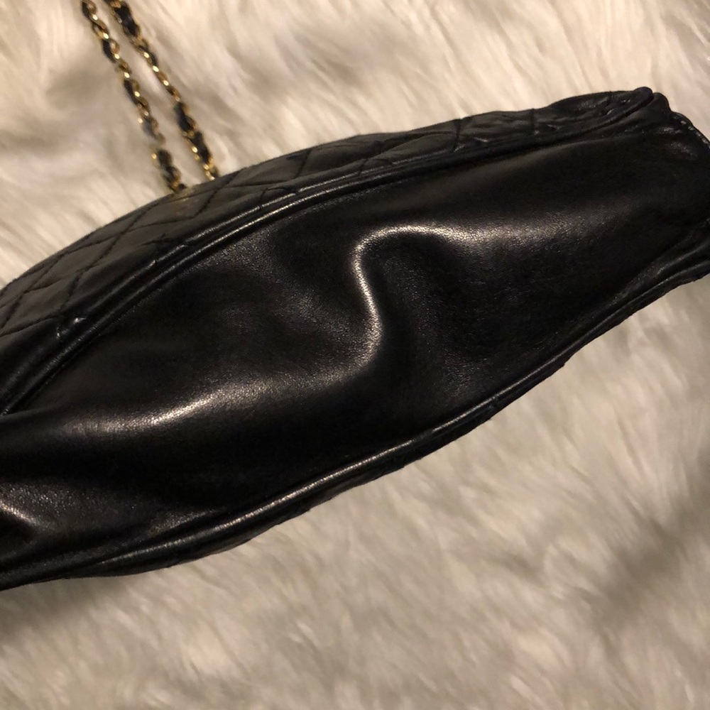 Vintage Gino Ferruzzi Black Leather Bag - Picture 6 of 8